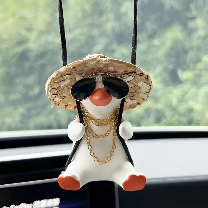 Car Accessories Mirror Hanging - Car Pendant Cute Anime Little Duck