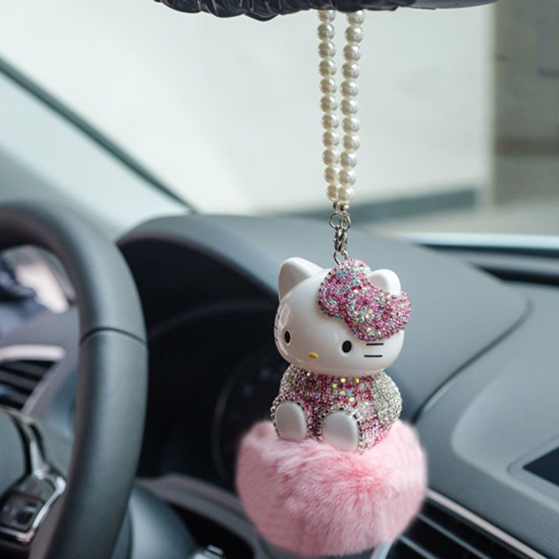 Car Accessories Mirror Hanging - Hello Kitty Car Pendant Decoration Kawaii