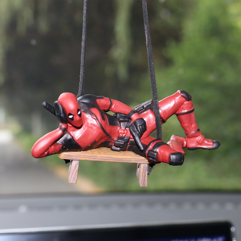 Car Accessories Mirror Hanging - Marvel Deadpool Car Rearview Mirror Pendant