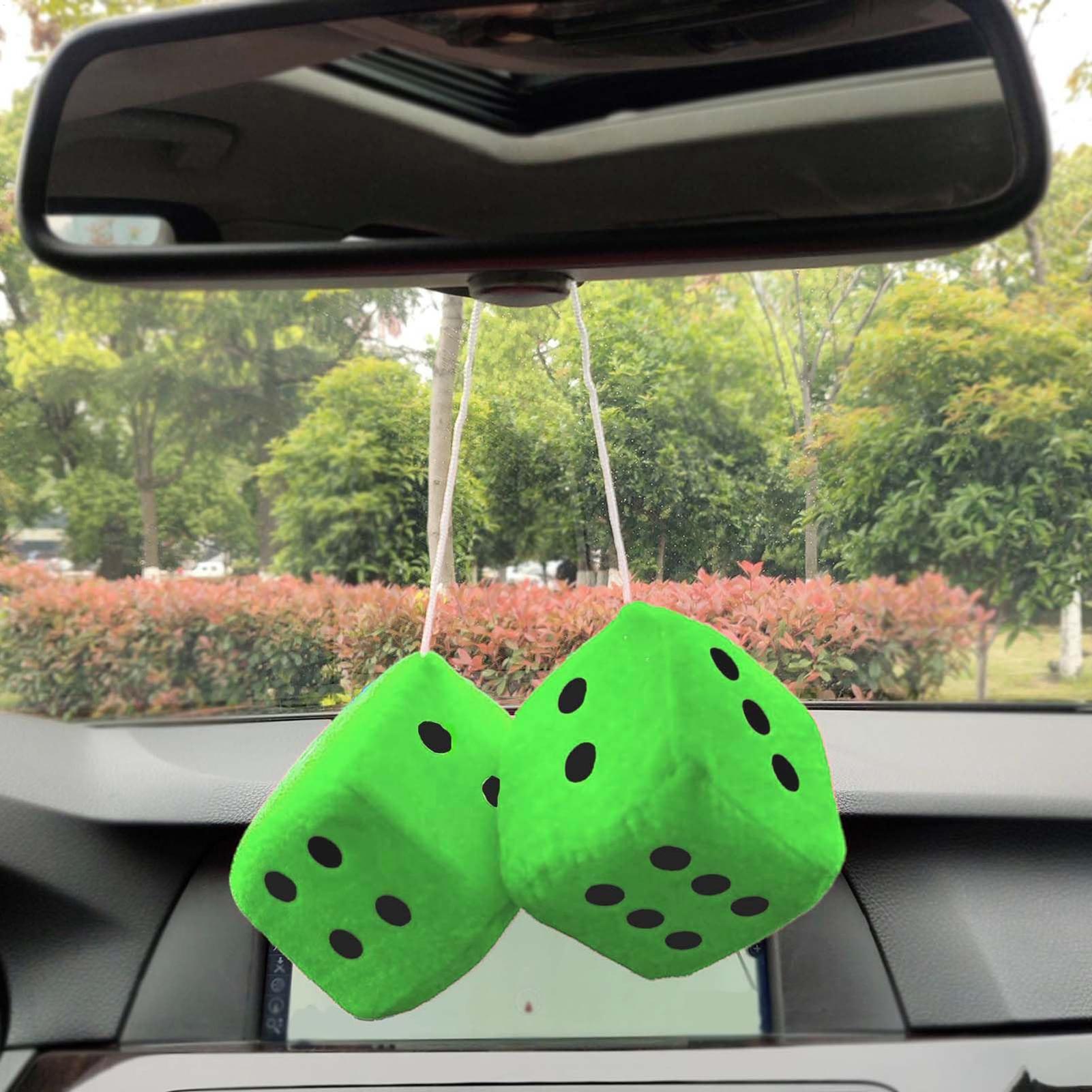 Car Pendant Colorful Plush Dic - Car Accessories Mirror Hanging review and price